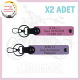 MiaWiki Motor Severlere Özel İsim Plaka Anahtarlık, Standart, MH-KAN-MT-5095x2, Mor Menekşe-Pembe, üniseks-yetişkin
