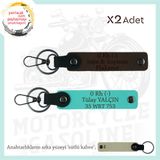 MiaWiki Motor Severlere Özel İsim Plaka Kan Grubu Anahtarlık, Standart, MH-KAN-MT-10622x2, Koyu Kahve-Turkuaz-sütlü kahve, üniseks-yetişkin