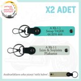 MiaWiki Motor Severlere Özel İsim Plaka Kan Grubu Anahtarlık, Standart, MH-KAN-MT-6522x2, Beyaz-Turkuaz-sütlü kahve, üniseks-yetişkin