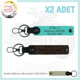 MiaWiki Motor Severlere Özel İsim Plaka Kan Grubu Anahtarlık, Standart, MH-KAN-MT-8622x2, Koyu Kahve-Turkuaz-sütlü kahve, üniseks-yetişkin