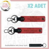 MiaWiki Motor Severlere Özel İsim Plaka Kan Grubu Anahtarlık, Standart, MH-KAN-MT-8987x2, Nar Çiçeği-siyah, üniseks-yetişkin
