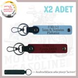 MiaWiki Motor Severlere Özel İsim Plaka Kan Grubu Anahtarlık, Standart, MH-KAN-MT-9546x2, Gök Mavi-Bordo-lacivert, üniseks-yetişkin