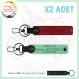 MiaWiki Motor Sürücüsüne İsim Plaka ve Kan Grubu Yazılı Anahtarlık, Standart, MH-KAN-MT-7836x2, Kırmızı-Yeşil-siyah, üniseks-yetişkin