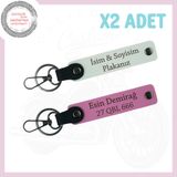 MiaWiki Motor Tutkunları İçin İsim ve Plaka Detaylı Anahtarlık, Standart, MH-KAN-MT-4027x2, Beyaz-Pembe, üniseks-yetişkin