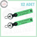 MiaWiki Motor Tutkunları İçin İsim ve Plaka Detaylı Deri 2'li Anahtarlık, Standart, MH-KAN-MT-4033x2, Fıstık Yeşil, üniseks-yetişkin