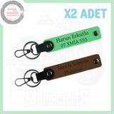 MiaWiki Motor Tutkunları İçin İsim ve Plaka Yazılabilen 2'li Set Anahtarlık, Standart, MH-KAN-MT-4013x2, Açık Kahve-Fıstık Yeşil, üniseks-yetişkin