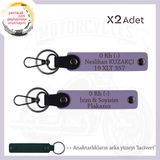 MiaWiki Motor Tutkunlarına Özel İsim Plaka Anahtarlık, Standart, MH-KAN-MT-10876x2, Mor Menekşe-lacivert, üniseks-yetişkin