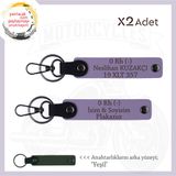 MiaWiki Motor Tutkunlarına Özel İsim Plaka Anahtarlık, Standart, MH-KAN-MT-10919x2, Mor Menekşe-yeşil, üniseks-yetişkin