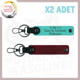 MiaWiki Motor Tutkunlarına Özel İsim Plaka Anahtarlık, Standart, MH-KAN-MT-4359x2, Turkuaz-Bordo, üniseks-yetişkin