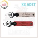 MiaWiki Motor Tutkunlarına Özel İsim Plaka Anahtarlık, Standart, MH-KAN-MT-4523x2, Nar Çiçeği-Pudra, üniseks-yetişkin