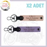 MiaWiki Motor Tutkunlarına Özel İsim Plaka Anahtarlık, Standart, MH-KAN-MT-4571x2, Yavruağzı-Mor Menekşe, üniseks-yetişkin