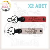 MiaWiki Motor Tutkunlarına Özel İsim Plaka Anahtarlık, Standart, MH-KAN-MT-4723x2, Nar Çiçeği-Pudra, üniseks-yetişkin