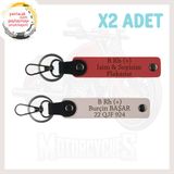 MiaWiki Motor Tutkunlarına Özel İsim Plaka Anahtarlık, Standart, MH-KAN-MT-5323x2, Nar Çiçeği-Pudra, üniseks-yetişkin