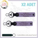 MiaWiki Motor Tutkunlarına Özel İsim Plaka Anahtarlık, Standart, MH-KAN-MT-5876x2, Mor Menekşe-lacivert, üniseks-yetişkin