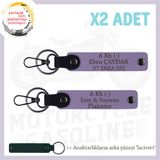 MiaWiki Motor Tutkunlarına Özel İsim Plaka Anahtarlık, Standart, MH-KAN-MT-6876x2, Mor Menekşe-lacivert, üniseks-yetişkin