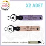 MiaWiki Motor Tutkunlarına Özel İsim Plaka Kan Grubu Anahtarlık, Tek Ebat, MH-KAN-MT-10250x2, Yavruağzı-Mor Menekşe-sütlü kahve, üniseks-yetişkin