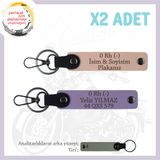 MiaWiki Motor Tutkunlarına Özel İsim Plaka Kan Grubu Anahtarlık, Tek Ebat, MH-KAN-MT-11247x2, Yavruağzı-Mor Menekşe-gri, üniseks-yetişkin
