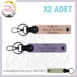 MiaWiki Motor Tutkunlarına Özel İsim Plaka Kan Grubu Anahtarlık, Tek Ebat, MH-KAN-MT-11250x2, Yavruağzı-Mor Menekşe-sütlü kahve, üniseks-yetişkin