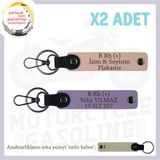 MiaWiki Motor Tutkunlarına Özel İsim Plaka Kan Grubu Anahtarlık, Tek Ebat, MH-KAN-MT-8250x2, Yavruağzı-Mor Menekşe-sütlü kahve, üniseks-yetişkin