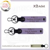 MiaWiki Motor Tutkunlarına Özel İsim Plaka Kan Grubu, Standart, MH-KAN-MT-10898x2, Mor Menekşe-sütlü kahve, üniseks-yetişkin