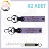 MiaWiki Motor Tutkunlarına Özel İsim Plaka Kan Grubu, Standart, MH-KAN-MT-6855x2, Mor Menekşe-gri, üniseks-yetişkin