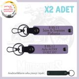 MiaWiki Motor Tutkunlarına Özel İsim Plaka Kan Grubu, Standart, MH-KAN-MT-8892x2, Mor Menekşe-siyah, üniseks-yetişkin