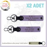 MiaWiki Motor Tutkunlarına Özel İsim Plaka Kan Grubu, Standart, MH-KAN-MT-8898x2, Mor Menekşe-sütlü kahve, üniseks-yetişkin