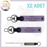 MiaWiki Motor Tutkunlarına Özel İsim Plaka Kan Grubu, Standart, MH-KAN-MT-9855x2, Mor Menekşe-gri, üniseks-yetişkin