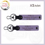 MiaWiki Motor Tutkununa Armağan İsim Plaka Anahtarlık, Standart, MH-KAN-MT-4511x2, Mor Menekşe, üniseks-yetişkin