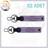 MiaWiki Motor Tutkununa Armağan İsim Plaka Anahtarlık, Standart, MH-KAN-MT-5111x2, Mor Menekşe, üniseks-yetişkin