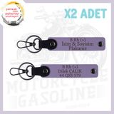 MiaWiki Motor Tutkununa Armağan İsim Plaka Anahtarlık, Standart, MH-KAN-MT-5311x2, Mor Menekşe, üniseks-yetişkin