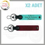 MiaWiki Motor Tutkununa Özel İsim Plaka Anahtarlık, Standart, MH-KAN-MT-4959x2, Turkuaz-Bordo, üniseks-yetişkin