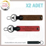 MiaWiki Motor x2 Anahtarlık Biker Stiline Özel, Standart, MH-KAN-MT-7922x2, Nar Çiçeği-Açık Kahve-siyah, üniseks-yetişkin