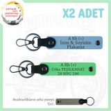 MiaWiki Motor x2'li Anahtarlık İsim Plaka Kan Grubu, Standart, MH-KAN-MT-5550x2, Gök Mavi-Fıstık Yeşil-gri, üniseks-yetişkin