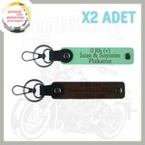 MiaWiki Motora Özel İsim Plaka Kan Grubu Anahtarlık, Standart, MH-KAN-MT-4783x2, Yeşil-Koyu Kahve, üniseks-yetişkin