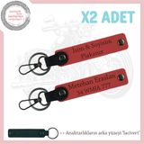 MiaWiki Motorcu Anahtarlığı İkili Set Plaka İsim Yazılı, Standart, MH-KAN-MT-11966x2, Nar Çiçeği-lacivert, üniseks-yetişkin