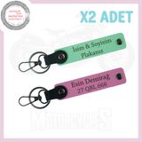 MiaWiki Motorcu Anahtarlığı İsim ve Plaka Özel, Tek Ebat, MH-KAN-MT-4185x2, Yeşil-Pembe, üniseks-yetişkin