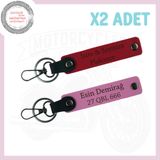 MiaWiki Motorcu Anahtarlığı Kişiye Özel Plaka İsim, Standart, MH-KAN-MT-4075x2, Kırmızı-Pembe, üniseks-yetişkin