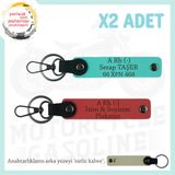 MiaWiki Motorcu Anahtarlık İsim Plaka Kan Grubu, Standart, MH-KAN-MT-6997x2, Nar Çiçeği-Turkuaz-sütlü kahve, üniseks-yetişkin