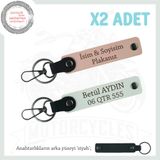 MiaWiki Motorcu Anahtarlık İsim ve Plaka Yazılı, Standart, MH-KAN-MT-12197x2, Yavruağzı-Beyaz-siyah, üniseks-yetişkin