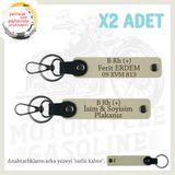 MiaWiki Motorcu Babaya Hediye İsim Plaka Kan Grubu Anahtarlık, Standart, MH-KAN-MT-8168x2, Sütlü Kahve-sütlü kahve, üniseks-yetişkin