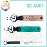 MiaWiki Motorcu Özel İsim Plaka Kan Grubu Anahtarlık, Standart, MH-KAN-MT-11235x2, Yavruağzı-Koyu Turkuaz-yeşil, üniseks-yetişkin