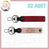 MiaWiki Motorcu Özel İsim Plaka Kan Grubu Anahtarlık, Standart, MH-KAN-MT-4970x2, Yavruağzı-Kırmızı, üniseks-yetişkin