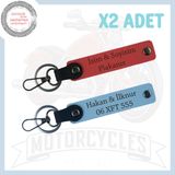 MiaWiki Motorcu Rüzgarı Temalı Kişiye Özel 2'li Anahtarlık, Standart, MH-KAN-MT-4117x2, Nar Çiçeği-Gök Mavi, üniseks-yetişkin