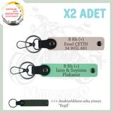 MiaWiki Motorcu Tarzı İsim Plaka Kan Grubu Anahtarlık, Standart, MH-KAN-MT-8336x2, Yeşil-Pudra-yeşil, üniseks-yetişkin