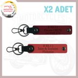 MiaWiki Motorcu Tarzına Özel İsim Plaka Anahtarlık, Standart, MH-KAN-MT-5114x2, Nar Çiçeği-Bordo, üniseks-yetişkin