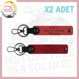 MiaWiki Motorcu Yolculara İsim Plaka Kan Grubu Anahtarlık, Standart, MH-KAN-MT-5120x2, Nar Çiçeği-Kırmızı, üniseks-yetişkin