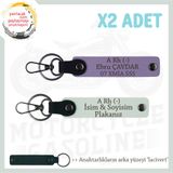 MiaWiki Motorcular İçin İsim Plaka Kan Grubu Anahtarlık, Standart, MH-KAN-MT-6841x2, Mor Menekşe-Beyaz-lacivert, üniseks-yetişkin