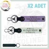 MiaWiki Motorcular İçin İsim Plaka Kan Grubu Anahtarlık, Standart, MH-KAN-MT-7841x2, Mor Menekşe-Beyaz-lacivert, üniseks-yetişkin