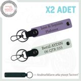 MiaWiki Motorcular İçin İsim ve Plaka Yazılı Anahtarlık, Standart, MH-KAN-MT-11841x2, Mor Menekşe-Beyaz-lacivert, üniseks-yetişkin